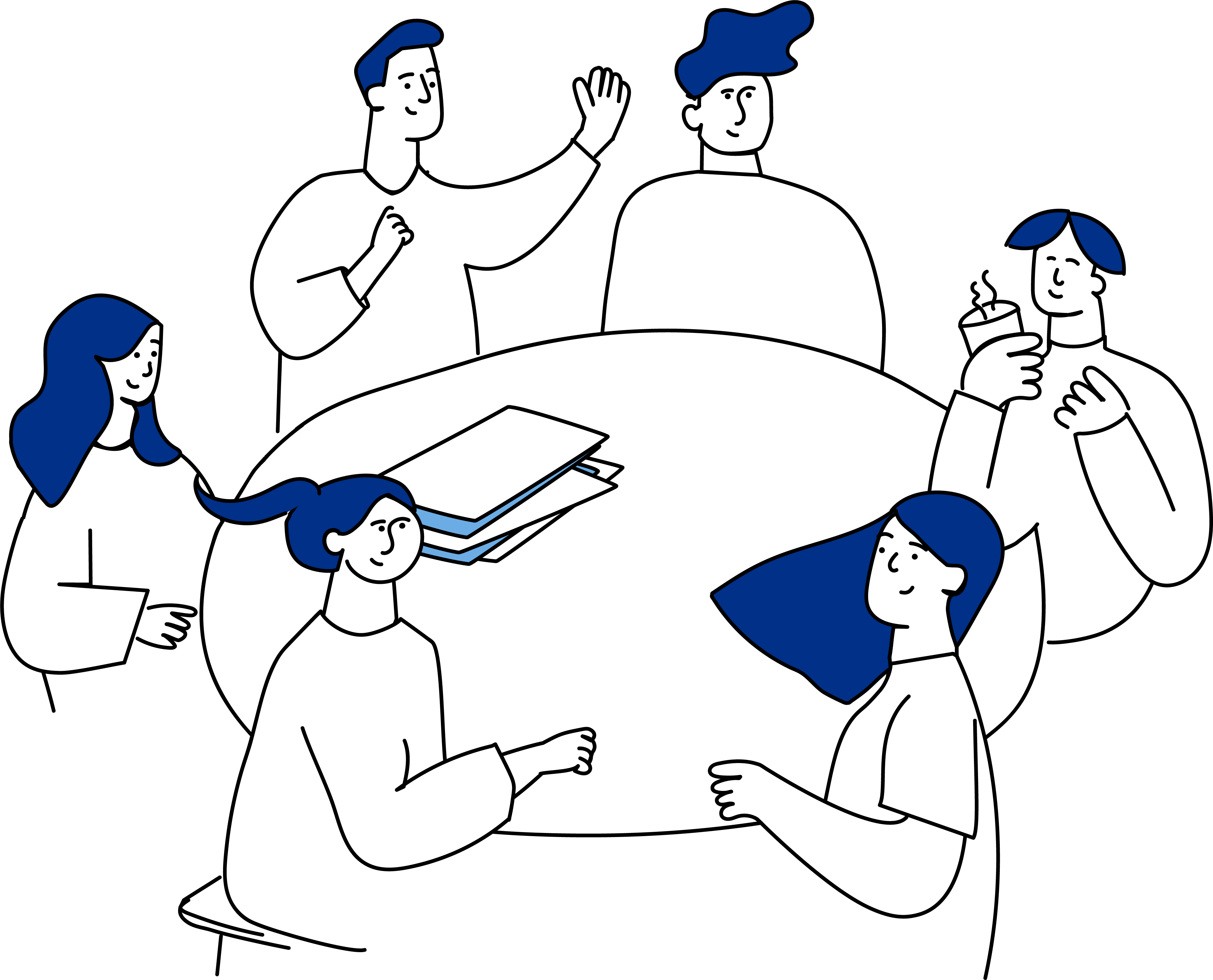 En gruppe mennesker kledd i hvitt