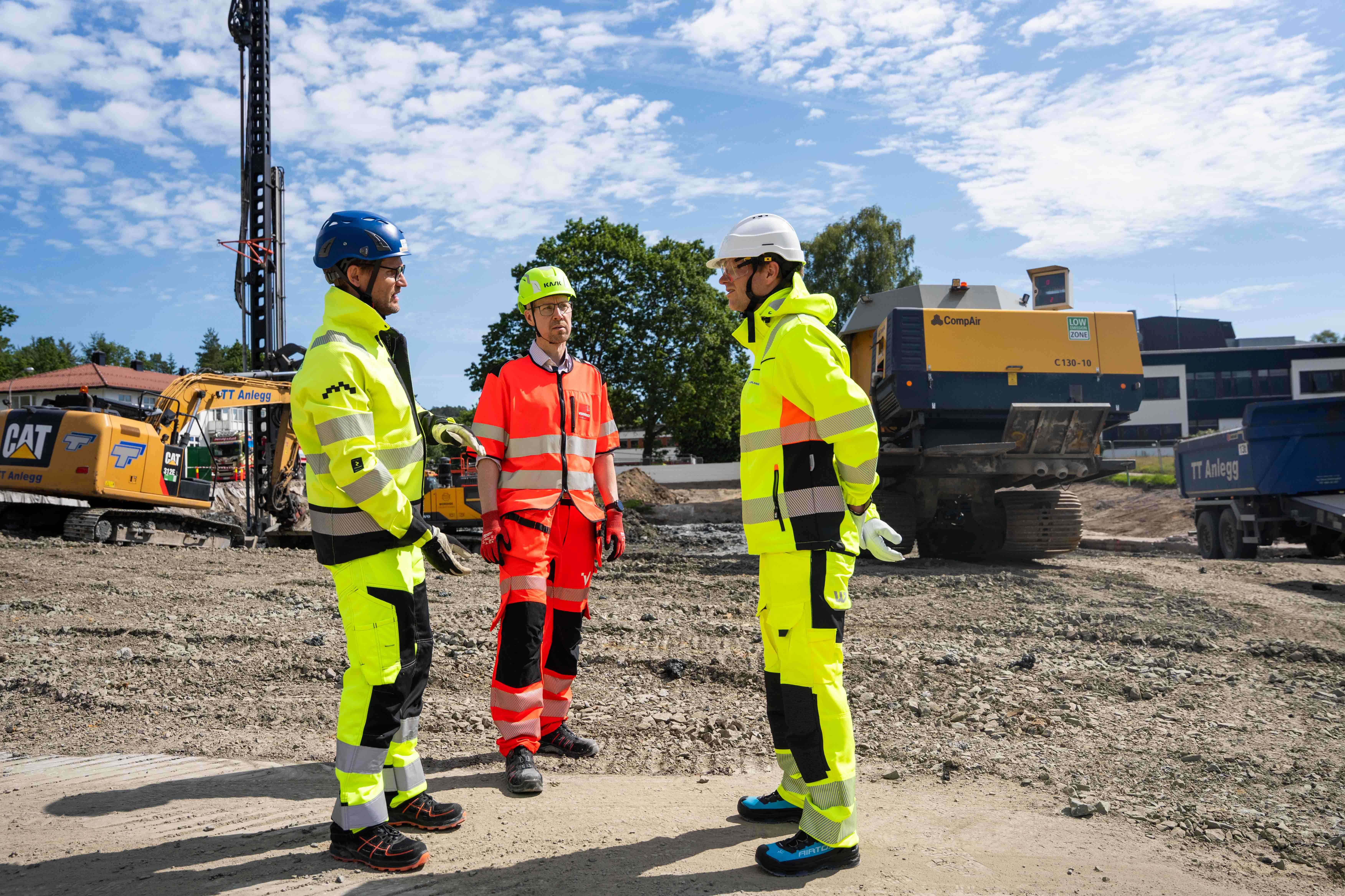 En gruppe bygningsarbeidere