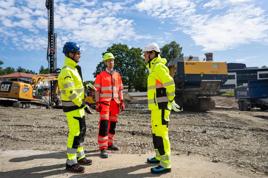 En gruppe bygningsarbeidere