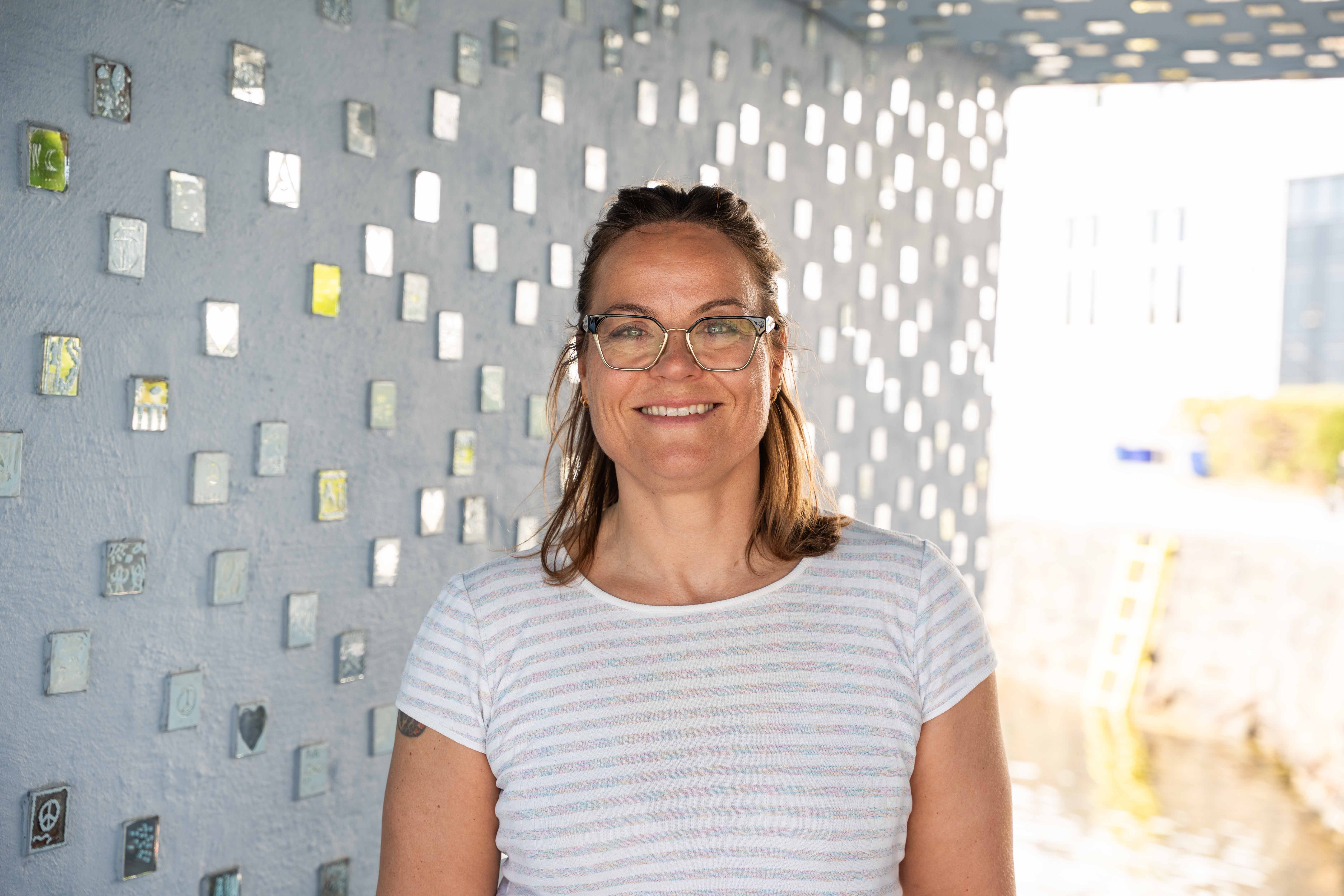 A person wearing glasses